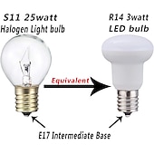 זול נורות כדוריות לד-4 יחידות 3w נורת led e14 r39 פטריית צוואר ארוך 30w הלוגן שווה ערך לזרקור מסלול הצפה אור מנורת שולחן מנורת שולחן חם לבן לא ניתן לעמעום
