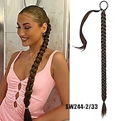 cheap Ponytails-Ponytails Extension Braided Ponytail Extension  / Classic / Women Synthetic Hair Hair Piece Natural 32 inches Party / Evening / Daily Wear / Birthda
