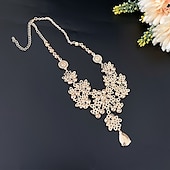 billiga Halsband-Bästsäljande Lila kristall hängande örhängen Bröllop Smycken Set för att imponera