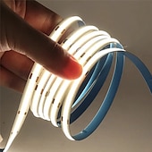 halpa COB-nauhavalot-cob joustava led-nauha valo korkea tiheys 5m 16,4ft lämmin kylmä valkoinen cri 90+ 8mm leveä himmennettävä led-nauha makuuhuoneeseen keittiöön kodin sisustukseen dc12v