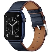 cheap Apple Watch Bands-Compatible with Apple Watch band 38mm 40mm 41mm 42mm 44mm 45mm 49mm Metal Clasp Luxury Adjustable Genuine Leather Strap Replacement Wristband for iwatch Ultra 2 Series 9 8 7 SE 6 5 4 3 2 1