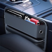 cheap Car Organizers-Car Seat Gap Filler Organizer, Leather Storage for Front Seat Side, Car Seat Catcher Universal for Most Cars, SUVs, Vehicle, Car Interior Accessories Pocket Organizer