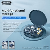 olcso Mobiltelefon-kábelek-1 csomag remax usb adapter kábel átalakító tárolódoboz több típusú töltővonal átalakító villám típusú c mikro adatátviteli eszköz tartalmaz sim kártya foglalatot tálca kiadó tű telefon tartóként használható