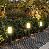 halpa Pathway Lights &amp; Lanterns-2kpl polkuvalot aurinko ulkopuutarhavalot ruostumattomasta teräksestä vedenpitävä led nurmikkovalo huvila takapihan katuvalaistus sisäpihan maiseman koristelu lamppu