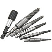 cheap Drill Bit Set-6pc Broken Wire Extractor Screw Extractor Hexagonal Handle Extractor Tool Broken Head Screw To Take Out Broken Wire