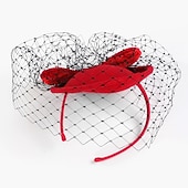 お買い得  ファシネーター-チュール / ウール100％ ケンタッキーダービーハット / 帽子 ととも​​に リボン 1個 結婚式 / パーティー／フォーマル かぶと
