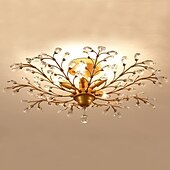 cheap Chandeliers-Crystal Chandelier Retro 4 Heard 8 Heard Chandeliers K9 Transparent Crystal Chandelier Ceiling Lamp Living Room Bedroom Dining Room Porch Corridor