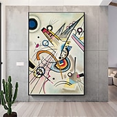 お買い得  名画-手作りの手描きの油絵壁アートワシリーカンディンスキー抽象彫刻絵画家の装飾の装飾ロールキャンバスフレームなしストレッチなし