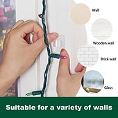 economico Accessori Illuminazione-clip per cavi trasparenti 50/100 pezzi con clip per cavi adesive stcikers mini clip per cavi per esterni con robusti ganci autoadesivi clip per luce fermacavi per la decorazione gestione del cavo