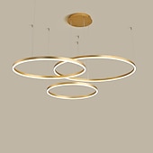 economico Luci a sospensione-moderna lampada a sospensione a led, lampadario a 3 anelli dimmerabile con telecomando lampada a sospensione circolare per camera da letto cucina isola soggiorno sala da pranzo foyer