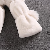 voordelige Meisjes Nepbont Jassen-Kinderen Voor meisjes Jas van imitatiebont Effen Kleur Actief Veters School jas bovenkleding 2-8 jaar Winter Zwart Wit Rood