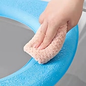 billige toalettlokk og tankdeksler-vanntett mykt toalettsetetrekk baderom vaskbart nærkrakkmatte pute pute o-form u-form toalettsete bidet toaletttrekk tilbehør