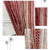 economico Tende macrame e stringa-Tende A Stringhe Sparkle Tenda Della Porta Fly Tenda Bastone Della Tenda, Tende Pannello Divisorio Porta Finestra Zanzariera Per La Decorazione Della Parete Della Porta E Della Finestra,100*200cm