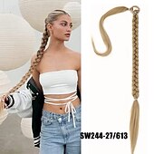 cheap Ponytails-Ponytails Extension Braided Ponytail Extension  / Classic / Women Synthetic Hair Hair Piece Natural 32 inches Party / Evening / Daily Wear / Birthda