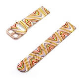 cheap Samsung Watch Bands-Watch Band for Samsung Watch 7/6/5/4 40/44mm, Galaxy Watch 5 Pro 45mm, Galaxy Watch 6/4 Classic 42/46/43/47mm, Watch 3, Active 2, Gear S3 S2 Silicone Replacement  Strap 20mm 22mm Adjustable Floral