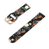 cheap Samsung Watch Bands-Watch Band for Samsung Watch 7/6/5/4 40/44mm, Galaxy Watch 5 Pro 45mm, Galaxy Watch 6/4 Classic 42/46/43/47mm, Watch 3, Active 2, Gear S3 S2 Silicone Replacement  Strap 20mm 22mm Adjustable Floral
