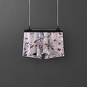 preiswerte Boxershorts für Herren-Herren 1 Packung Unterwäsche Grundlegendes Höschen Unterwäsche Boxer Grundlegend Polyester Antibakteriell Auslaufsicher Buchstabe Mittlere Taillenlinie Meerblau Schwarz