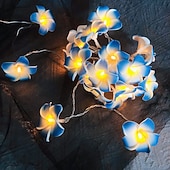 economico Striscie luci a batteria-3m 20 led luci stringa di fiori luce frangipani per la decorazione domestica luce fata ghirlanda ghirlanda lampada da decorazione per feste di nozze all&#039;aperto