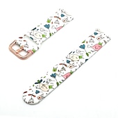 cheap Samsung Watch Bands-Watch Band for Samsung Watch 7/6/5/4 40/44mm, Galaxy Watch 5 Pro 45mm, Galaxy Watch 6/4 Classic 42/46/43/47mm, Watch 3, Active 2, Gear S3 S2 Silicone Replacement  Strap 20mm 22mm Adjustable Floral