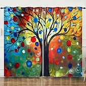 billiga Gardiner och draperier-mörkläggningsgardin draperier bondgård gardin 2 paneler svart för vardagsrum sovrum dörr kök balkong fönster behandlingar värmeisolerad