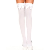 cheap Accessories-Women&#039;s Satin Bow Stockings Thigh High Stockings Hosiery Socks with Bow Knee Socks Stockings Oktoberfest Cosplay Party Girls Halloween Carnival Accessories