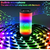 levne Ovládání přes WiFi-5m 16,4ft chytrá televize LED podsvícení proužek světlo usb rgb aplikace bluetooth ovládání synchronizace hudby změna barvy smd 5050 pro PC monitor herna 5v