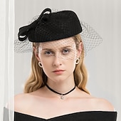 baratos Chapéus de Festa-100% Lã Chapéu de Kentucky Derby / Chapéus com Laço 1pç Casual / Roupa Diária Capacete