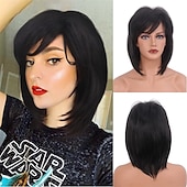 economico Parrucche storiche-Parrucche Beehive parrucca mullet capelli metallo biondo mullet parrucca anni &#039;70 con frangia festa disco parrucche lunghe ricce per uomini donne per uomo donna signore hippie anni &#039;80 &#039;90 festa