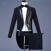 ieftine îmbrăcăminte-Retro / vintage Urlați 20 de ani Anii 1920 Σμόκιν Vârful lapel Gatsby Gangsteri Două Piese Bărbați Mascaradă Petrecere / Seara Petrecerea Burlăcițelor Adulți Geacă Pantaloni