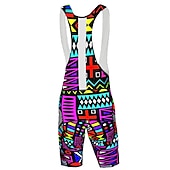 رخيصةأون السراويل القصيرة والجوارب والسراويل الرجالية-رجالي هندسي شورت ركوب الدراجات شورات الدراجة دراجة هوائية مريلة السراويل قيعان دراجة جبلية دراجة الطريق رياضات 3D وسادة ركوب الدراجات سريع جاف رطوبة فتل أرجواني سباندكس ملابس ملابس ركوب الدراجات