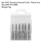 お買い得  ドリルビットセット-6pchss4341-複合タップドリルビットコバルトタップアメリカンコンビネーションドリルビット1/4インチ六角形クイックチェンジ金属ドリルツール