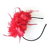 billige Coiffer-fascinators håndlaget kentucky derbyhatt brudehodeplagg fjærhodeplagg barnesceneforestilling fjærhodeplagg hårbøyle