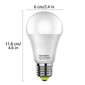 baratos Luzes inteligentes-6pcs 4pcs 2pcs10w wifi lâmpada led inteligente funciona com alexa e google regulável a19 a60 e26 e27 rgbcct mudança de cor sem necessidade de hub