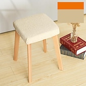 cheap Dining Chair Cover-Stretch Square Bar Stool Chair Covers Seat Slipcover for Dining Hotel Bar Elastic Grey Green Plain Solid Soft Durable Washable
