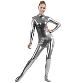 olcso Fényes-Zentai öltöny Szerepjáték Jelmezek Cicaruha Macskanő Farsangi jelmez Overall Női Szerepjáték Szexi jelmez Tömör szín Spandex Lycra Ruha mert Álarcos mulatság Felnőttek