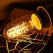 ieftine Becuri Incandescente-8 buc t45 vintage edison bec incandescent 40 W reglabil filament tubular antic alb cald e26/e27 lampă chihlimbar pentru corpuri de iluminat decorative ac220v ac110v