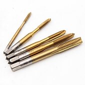 cheap Drill Bit Set-Straight Groove Tap M3-M8 High Speed Steel Tapping Internal Thread Hole Opener For Titanium-plated Screw Point Machine