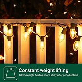economico Accessori Illuminazione-clip per cavi trasparenti 50/100 pezzi con clip per cavi adesive stcikers mini clip per cavi per esterni con robusti ganci autoadesivi clip per luce fermacavi per la decorazione gestione del cavo