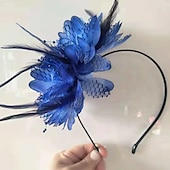 billige Coiffer-fascinators håndlaget kentucky derbyhatt brudehodeplagg fjærhodeplagg barnesceneforestilling fjærhodeplagg hårbøyle