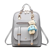 ieftine Genți de cărți-posetă rucsac pentru femei genți de umăr din piele de capacitate mare mini rucsac drăguț pentru fete, negru, cadou înapoi la școală