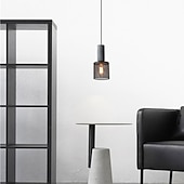 cheap Pendant Lights-6cm Pendant Light Single Design Island Design Pendant Light Metal Painted Finishes Vintage Nordic Style 85-265V