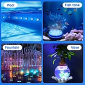 economico Luci subacquee-Submersible lights 13 leds pool pond light rgb with remote underwater night light ip68 magnet bright lamp for pond aquarium new 2022