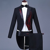 ieftine îmbrăcăminte-Retro / vintage Urlați 20 de ani Anii 1920 Σμόκιν Vârful lapel Gatsby Gangsteri Două Piese Bărbați Mascaradă Petrecere / Seara Petrecerea Burlăcițelor Adulți Geacă Pantaloni