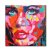 abordables Peintures portraits-Mintura main visage peinture à l&#039;huile sur toile mur art décoration moderne figure abstraite image pour la décoration intérieure roulé sans cadre non étiré peinture