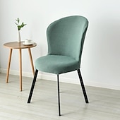 baratos Capa para Cadeira de Jantar-capa protetora para cadeira de jantar elástica capa protetora para cadeira redonda assento sem braços wingback capa protetora para sala de jantar decoração de casa lavável