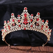 billige Tiaraer og Krone-Krone Tiara Hodebånd Rhinestone Legering Bryllup Fest  Kveld Retro Sjømat Med Krystall  Rhinestone Delt Felles Hodeplagg Hodeplagg kjoler å imponere