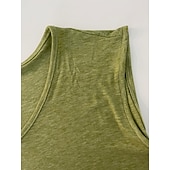 cheap Plain tee-T Shirt Tank Women&#039;s Black White Yellow Plain Basic Daily Daily V Neck Regular Fit S