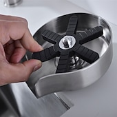 halpa Keittiöhanat-ruostumattomasta teräksestä valmistettu lasihuuhtelu pesualtaaseen, lasipullon kupin pesuaine pesualtaan kuppihuuhtelulaitteeseen Puhdista pesualtaan kiinnitystarvikkeet tuttipullolle, baariviinilasille ja muille kupeille