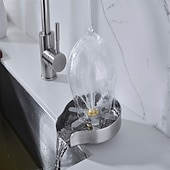 halpa Keittiöhanat-ruostumattomasta teräksestä valmistettu lasihuuhtelu pesualtaaseen, lasipullon kupin pesuaine pesualtaan kuppihuuhtelulaitteeseen Puhdista pesualtaan kiinnitystarvikkeet tuttipullolle, baariviinilasille ja muille kupeille