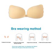 olcso Melltartók-női molett melltartók &amp;amp; bralettes öntapadós melltartó pánt nélküli 3/4 csésze egyszínű mikroelasztikus légáteresztő push up láthatatlan esküvői parti &amp;amp; esti szilikagél 805-1 bőrtónus / 1 db